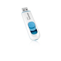 ADATA 64GB USB 2.0 Flash Drive - White/Blue C008 | Fast, Reliable & Portable Storage - AC008-64G-RWE